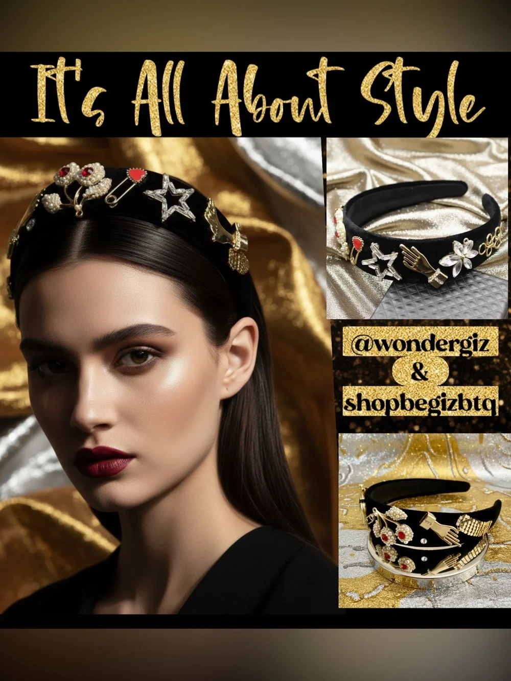 Unique & Stylish “Dolce Gabbana Style” Glamorous Headband PRICE FIRM